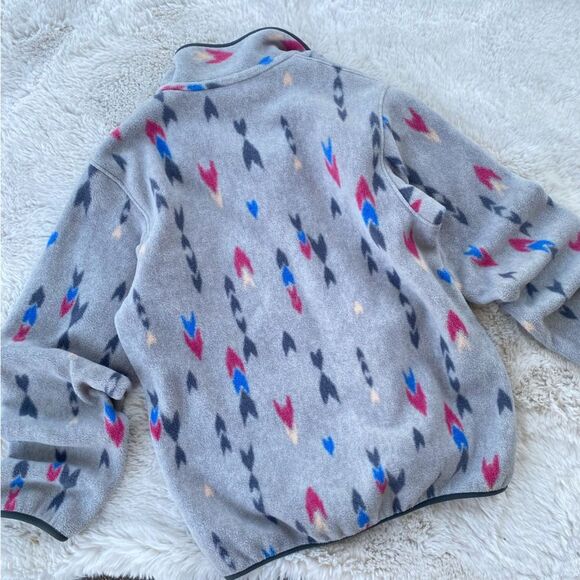 Patagonia Synchilla Wish Tails Arrow Gray Synchilla Snap -T Pullover Sz. S - Picture 9 of 12